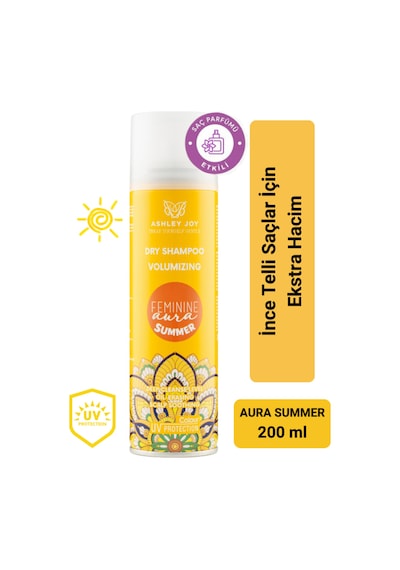 Feminine Aura Summer Uv Koruma Ekstra Hacim Kuru Şampuan 200 Ml Portakal Çiçeği Saç Parfümü Etkili
