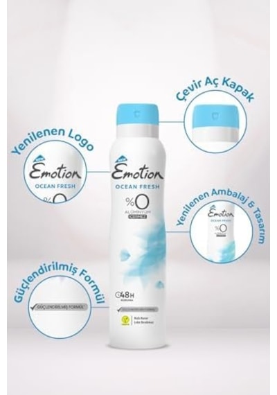 Emotion Ocean Fresh Kadın Deodorant, 150 Ml