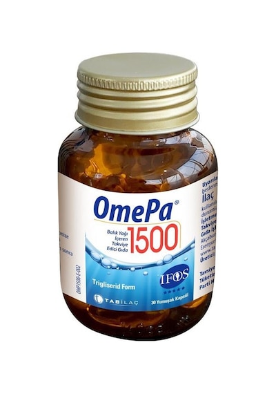 Omepa 1500 30 Yumuşak Kapsül Balık Yağı Içeren Takviye Edici Gıda