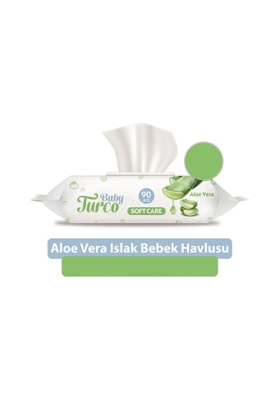 Baby Turco Islak Mendil 90 Li Aloe Vera Kapaklı