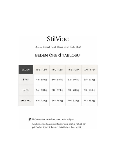 Stilvibe Asimetrik Yaka Metal Detaylı Kadın Bluz Siyah