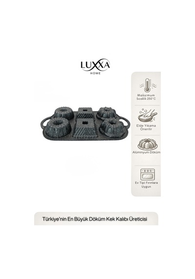 Hexa 6'lı Muffin Döküm Kek Kalıbı Antrasit Antrasit