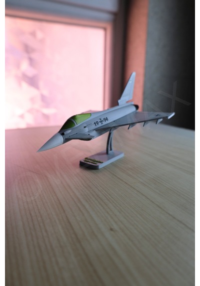 Eurofighter Yapboz Uçak Modeli Ve Standı Bir Arada - Evde Kurulum İçin Özel Tasarım - 857439521