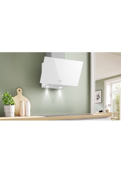 Bosch DWK63PJ20T Beyaz Ankastre Cam Davlumbaz