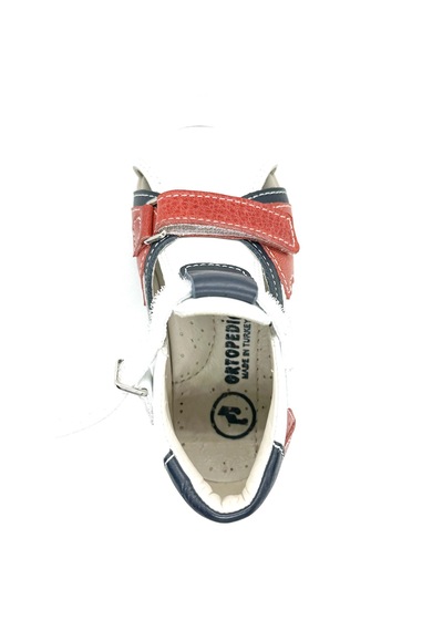 Ortopedia 105-1 Çocuk Ortopedik Tommy Deri Sandalet Beyaz - Kırmızı - Lacivert Ortopedia 105-1 Çocuk Ortopedik Tommy Deri Sandalet Beyaz - Kırmızı - Lacivert