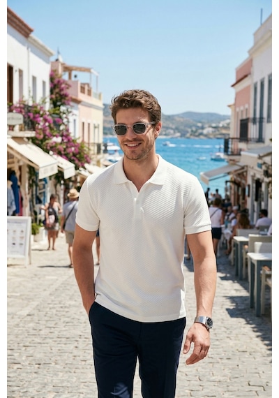 Buratti Erkek Polo T Shirt 5904049 Ekru