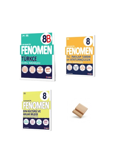 Fenomen Lgs 2027 8. Sınıf B Serisi Türkçe İnkılap Ve Din 3lü Soru Bankası Seti + Telefon Standı
