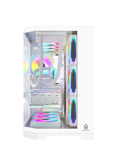 F-7 Edge 7x Argb Pwm Fan Beyaz Atx Akvaryum Gaming Kasa Oyuncu Kasası