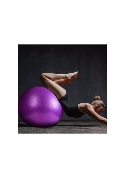 Pilates Topu 65cm Pompa Dahil, Tek Ebat, Dop10348856igo3, Mor