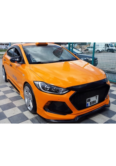 Sts Oto Aksesuar Hyundai Elantra Uyumlu Sinyalsiz 2016-2018 Batman Yarasa Ayna Kapağı Piano Black Abs Plastik (01)