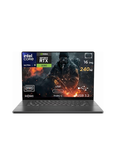Asus Rog Zephyrus G16 GU605CW-QR159-K03 Ultra 9-285H 32 GB 2 TB SSD 16 GB RTX5080 16" W11P Dizüstü Bilgisayar