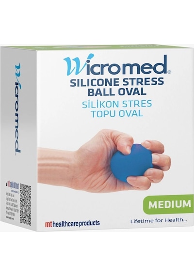 Silikon Stres Topu Mavi Medium Diğer