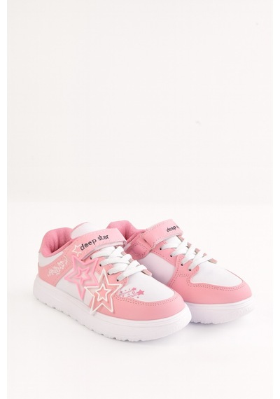 Kız Çocuk Yıldız Detaylı Sneaker Ayakkabı Pembe