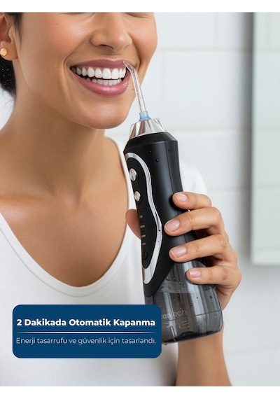 Aquadent Pro Şarjlı Ağız Duşu 4 Başlıklı Diş Arası Temizleme Cihazı