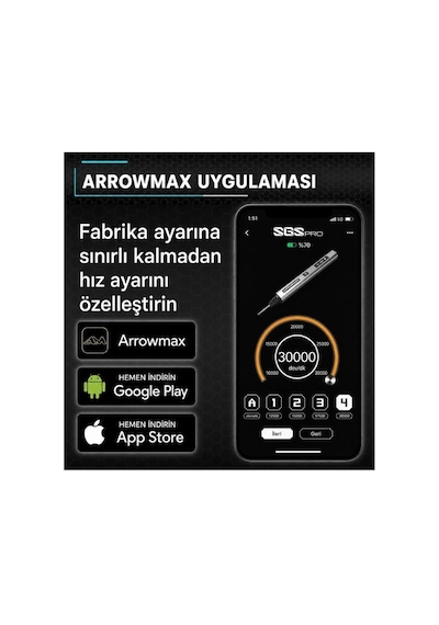 Arrowmax Sgs Pro Plus Am-199214 Akıllı Gravür Ve Parlatma Kalemi 42 Parça Set