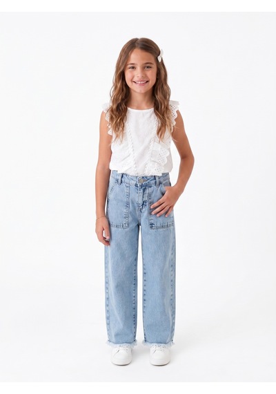 Onloox Kız Çocuk Açık Mavi Kız Çocuk Açık Mavi Pamuklu Geniş Paça Püskül Detaylı Düğmeli Jean Pantolon 5-9 Yaş Onloox Kız Çocuk Açık Mavi Kız Çocuk Açık Mavi Pamuklu Geniş Paça Püskül Detaylı Düğmeli Jean Pantolon 5-9 Yaş