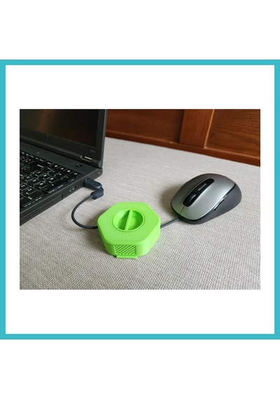 Bezos 3d Baskı Taşınabilir Kablo Düzenleyici Makara Şarj Ve Usb Kablo Toplayıcı Döner Kablo Sarıcı - Yeşil Dfnbez