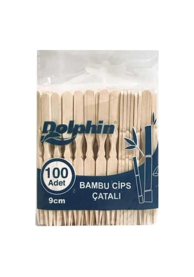 Ahşap Bambu Cips Kokteyl Çatalı 9 Cm 100 Adet Diğer