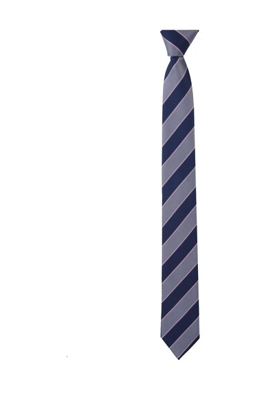 Esgue Dar Kesim Slim Gri - Lacivert Çizgili 6 Cm. Hand Made Kravat