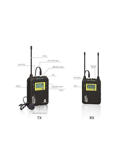 Lensgo Lwm 328C Kablosuz Tekli Yaka Mikrofonu Seti