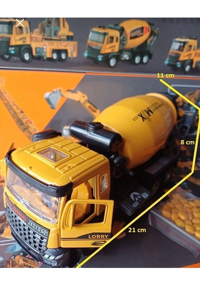 Metal Ön Beton Mikseri Harç Kamyonu Kırılmaz Koleksiyon Model İş