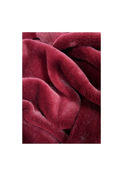 Toscana Tavşan, Ithal Bordo Peluş Kumaş 100x150cm Ev Tekstili, Tekstil Bordo Bordo