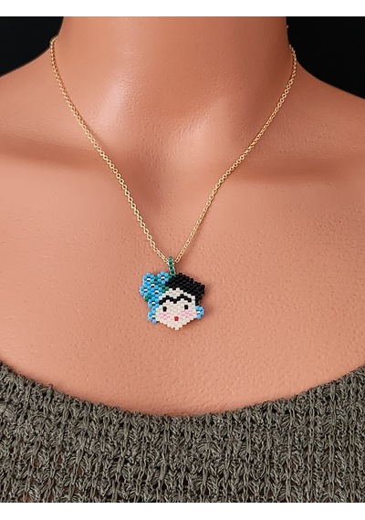 Harmel Jewelry Miyuki Mavi Frida Kolye Mavi