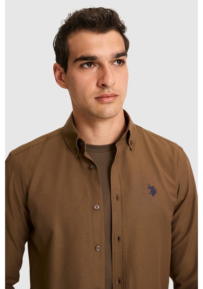 U.s. Polo Assn. Erkek Kahverengi Gömlek Basic 50324708-vr029