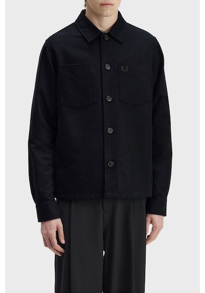 Fred Perry %100 Pamuk Regular Fit Klasik Yaka Gömlek Erkek Gömlek M1723 184 Siyah SİYAH