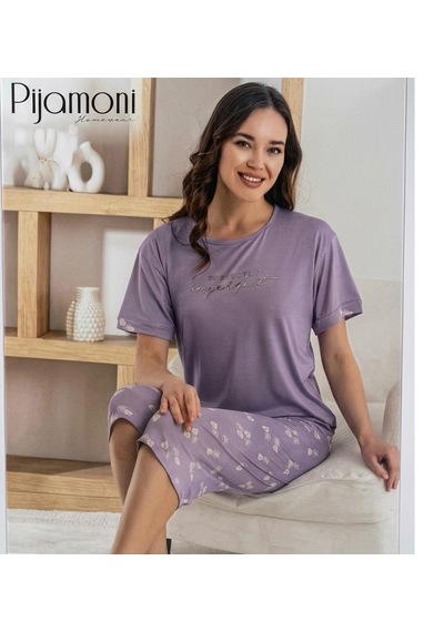 Miressa Kaprili Pijama Takımıı Mor