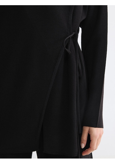 Lcw Modest Siyah Bisiklet Yaka Kadın Triko Tunik