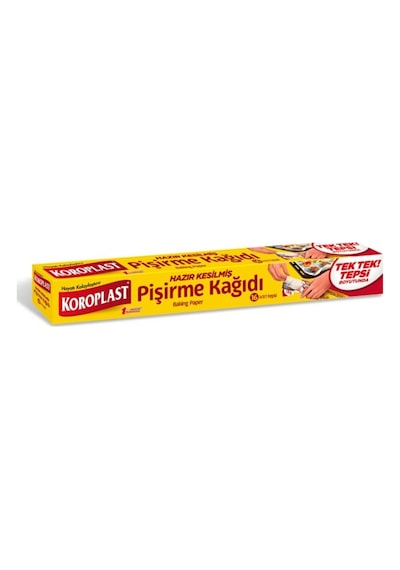 Koroplast Hazır Kesilmiş Pişirme Kağıdı 16 Adet 3 Paket 42 x 37 CM