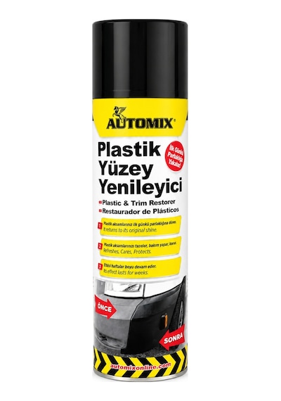 Automix Plastik Yenileyici 500ML - Torpido ve Trim Parlatıcı Sprey