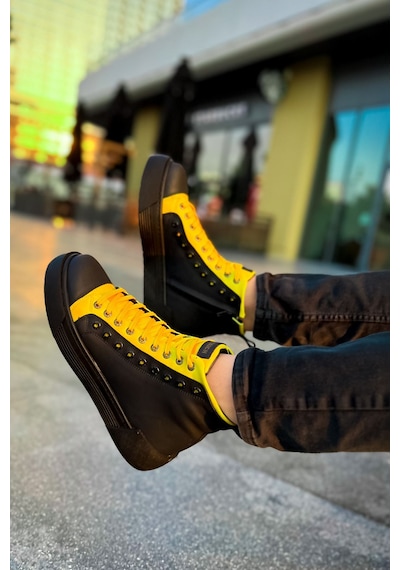 Melonika Ch167 - Gst Blazer Erkek Bot Sıyah - Sarı Çok Renkli