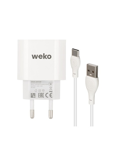 WEKO WK-21442 PDU QC 3.0 AMPER ŞARJ BAŞLIK ADAPTÖRÜ + TYPE-C KABLO (NO:1)