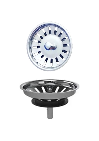 Çöpmak Paslanmaz Çelik Sifon Süzgeci 8 Cm Lavabo Evye Süzgeci Lavabo Gider Süzgeci Standart