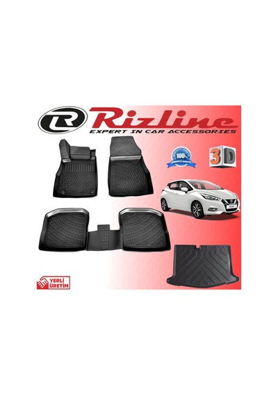 Nissan Micra 3D Paspas+Bagaj Havuzu 2019 Sonrası Rizline