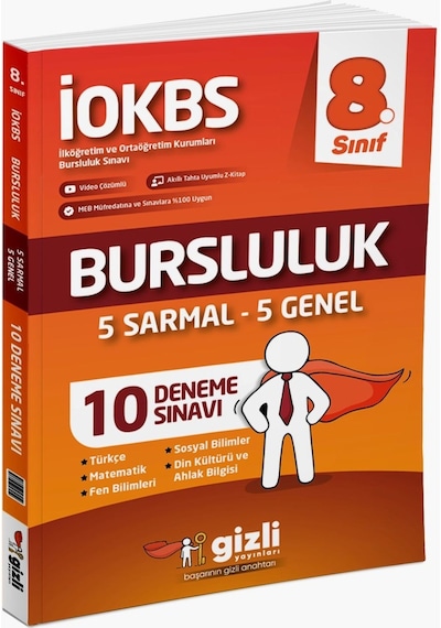 Gizli Yayınları 8. Sınıf İokbs Bursluluk 10 Deneme Sınavı