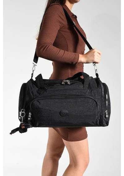 Baginn Unisex Kabin Boy Çapraz Askılı Omuz Çantası Seyehat Spor Çantası Hafif Klinkır Kumaş 40 25 Cm Siyah