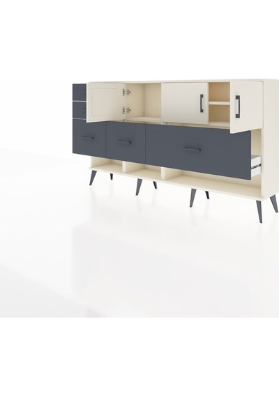 Arges Konsol 3 Raflı 5 Çekmeceli 3 Kapaklı 176x30x99 Aytaşı-aytaşı/antrasit Aytası/antrasıt - Aytası Arges Konsol 3 Raflı 5 Çekmeceli 3 Kapaklı 176x30x99 Aytaşı-aytaşı/antrasit Aytası/antrasıt - Aytası