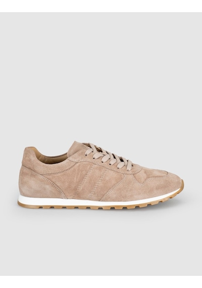 Süet Bej Kadın Sneaker Krem