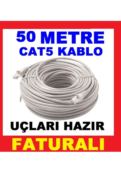 Cat5 Ethernet Internet Kablosu 1.5 3 5 15 25 30 35 40 50 6 Metre