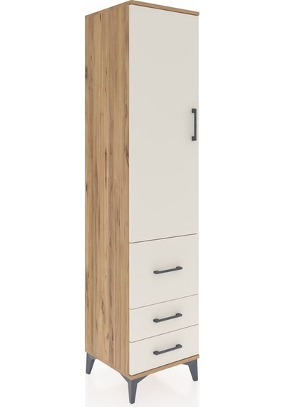 Hyperion Dolap 2 Raflı 3 Çekmeceli Tek Askılı 44x44x195 Çam-aytaşı Atlas Çam