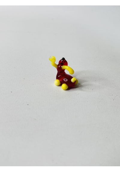El Yapımı Mini Murano Cam Köpek Biblo A147-09