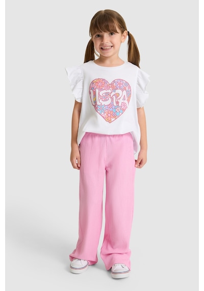 U.s. Polo Assn. Kız Çocuk Beyaz Tişört 50325657-vr013