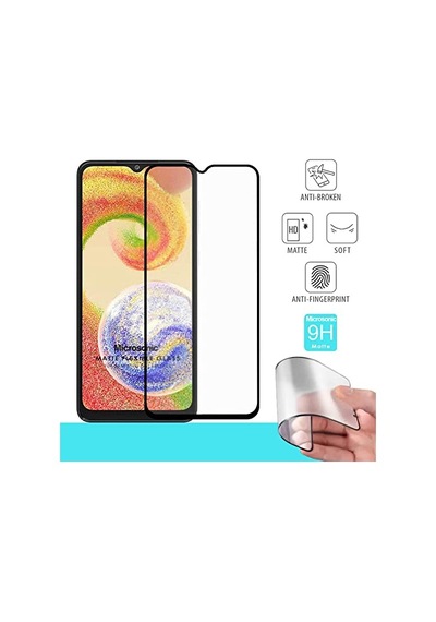 Ayrex Samsung Galaxy A04 Seramik Matte Flexible Ekran Koruyucu Siyah Galaxy A04 İle Uyumlu Ekran Koruyucu