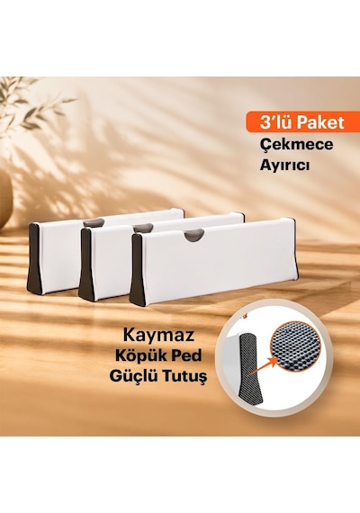 Büyük Boy Ayarlı Çekmece Ayırıcı I Çekmece Bölücü I Uzayabilen Ayırıcı I Teleskopik Raf Düzenleyici I Kı Diğer