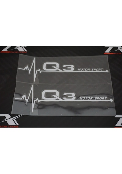 Audi Q3 Motor Sport Kelebek Cam Sticker 2 Li Set