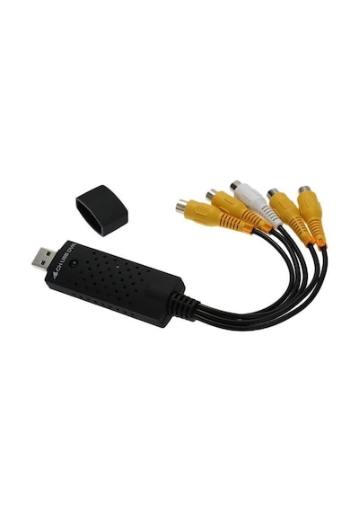 Alfais 4576 Siyah Ses Dönüştürücü ve Kamera Kayıt Kablosu 4 Ch Usb Dvr 4