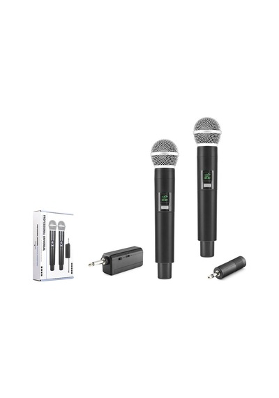 Uhf Kablosuz 2 Mikrofonlu Set 6.35 Mm Siyah Hdx2802 Evimdeyokyok